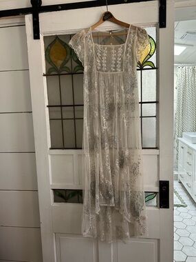 VINTAGE Free People gorgeous sheer beaded dress